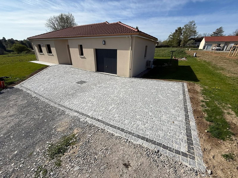 allée de garage pavée
